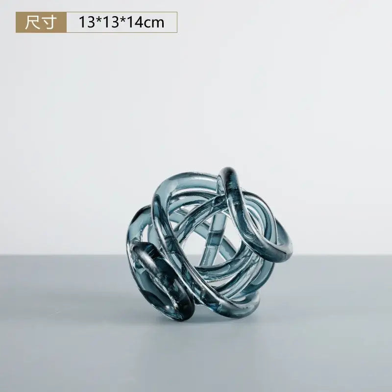 Amber Glass Coil Sculpture