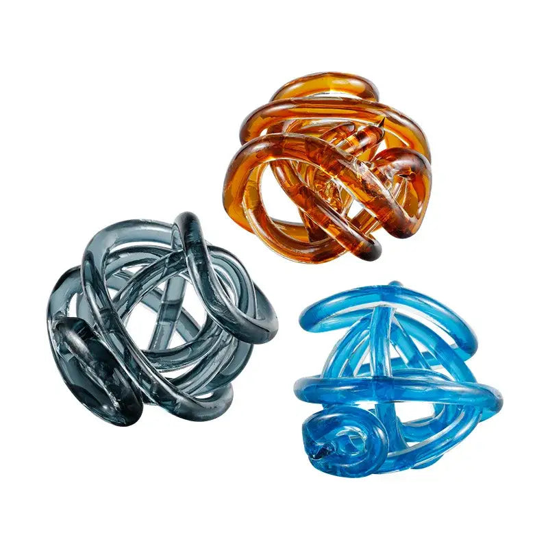 Amber Glass Coil Sculpture
