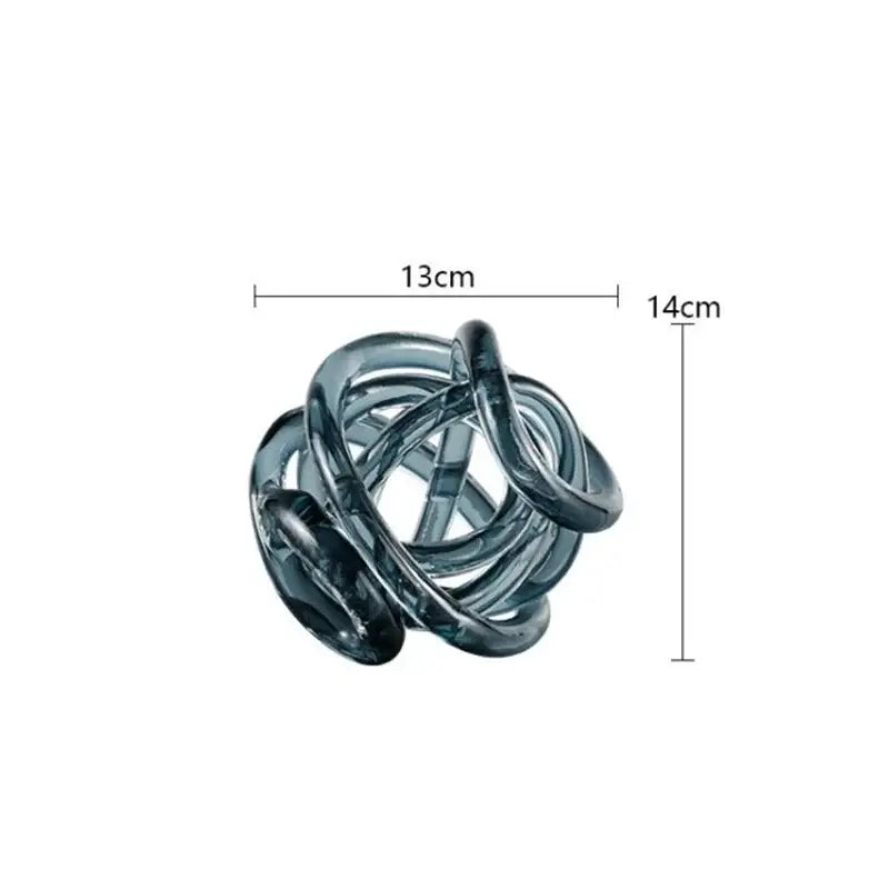 Amber Glass Coil Sculpture