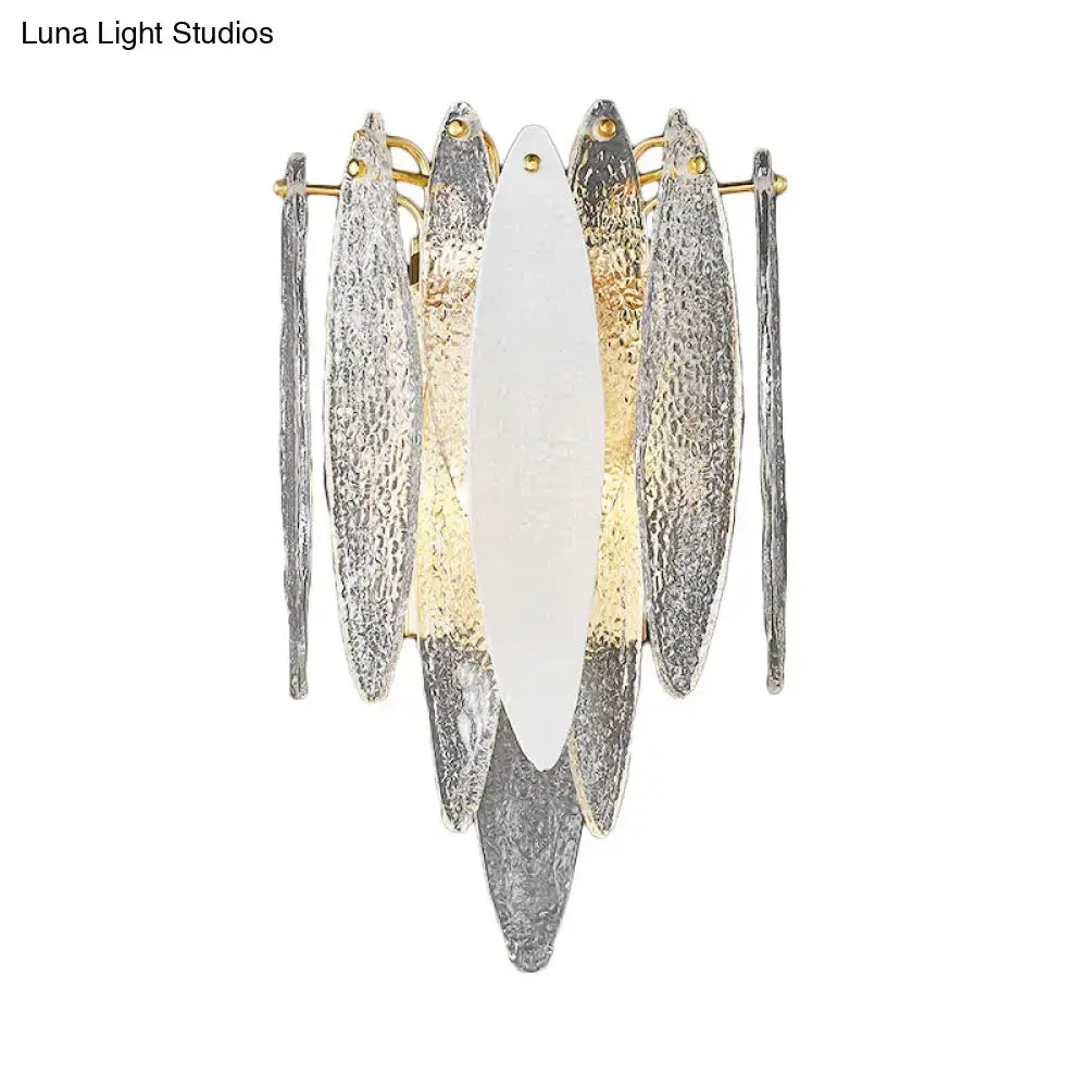 Blue Amber Glass Wall Sconce