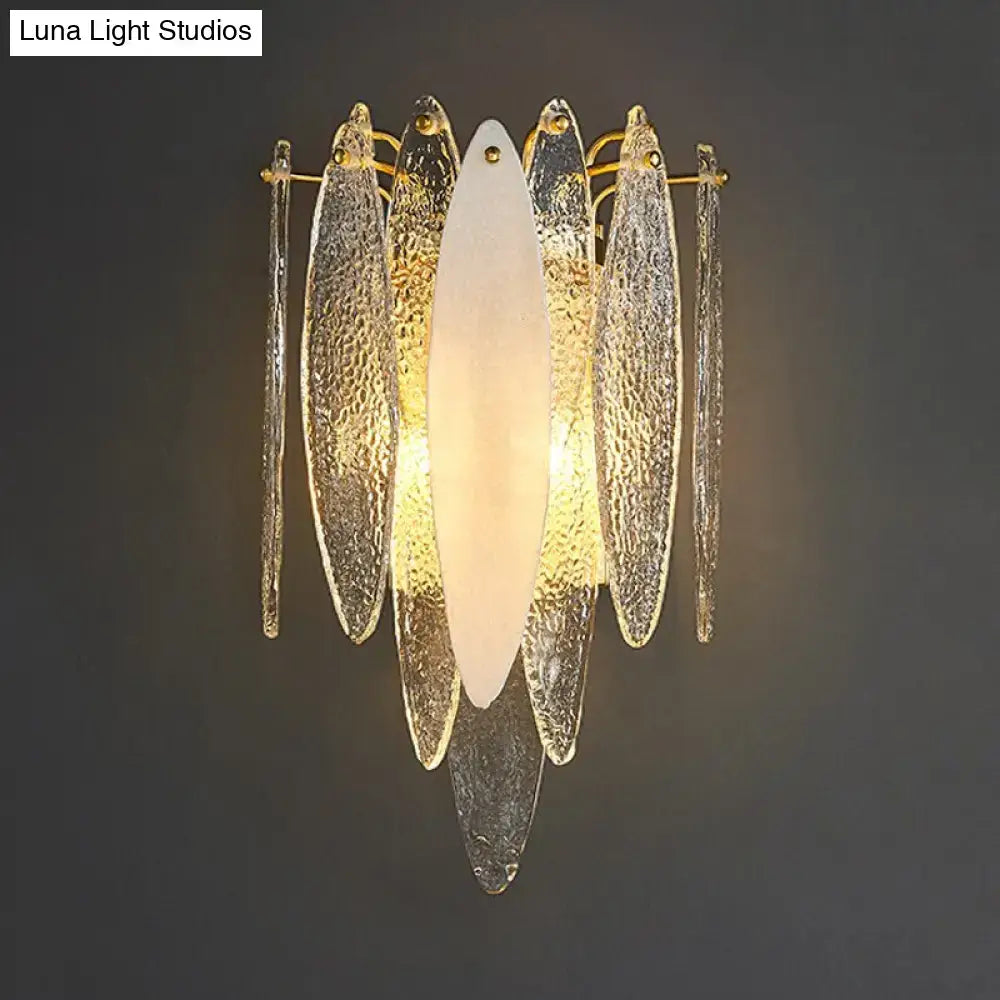 Blue Amber Glass Wall Sconce