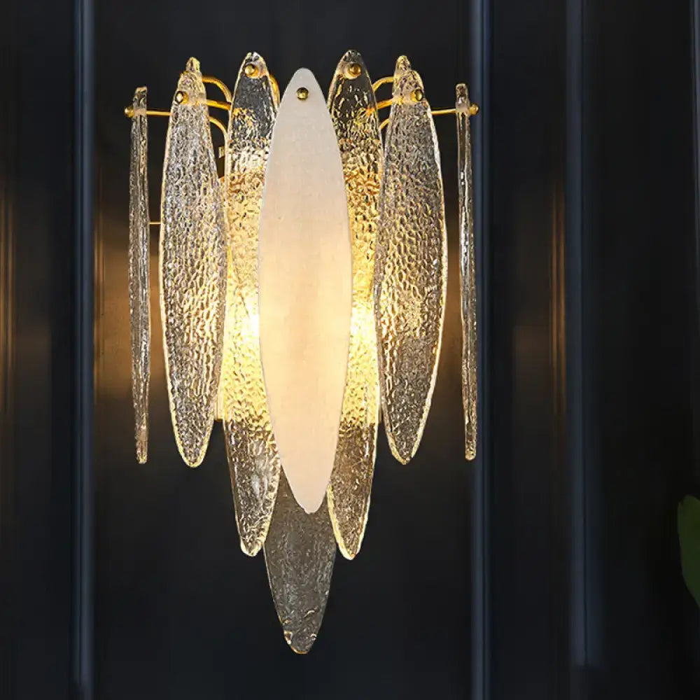 Blue Amber Glass Wall Sconce