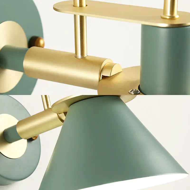 Brass Pyramid Wall Sconce