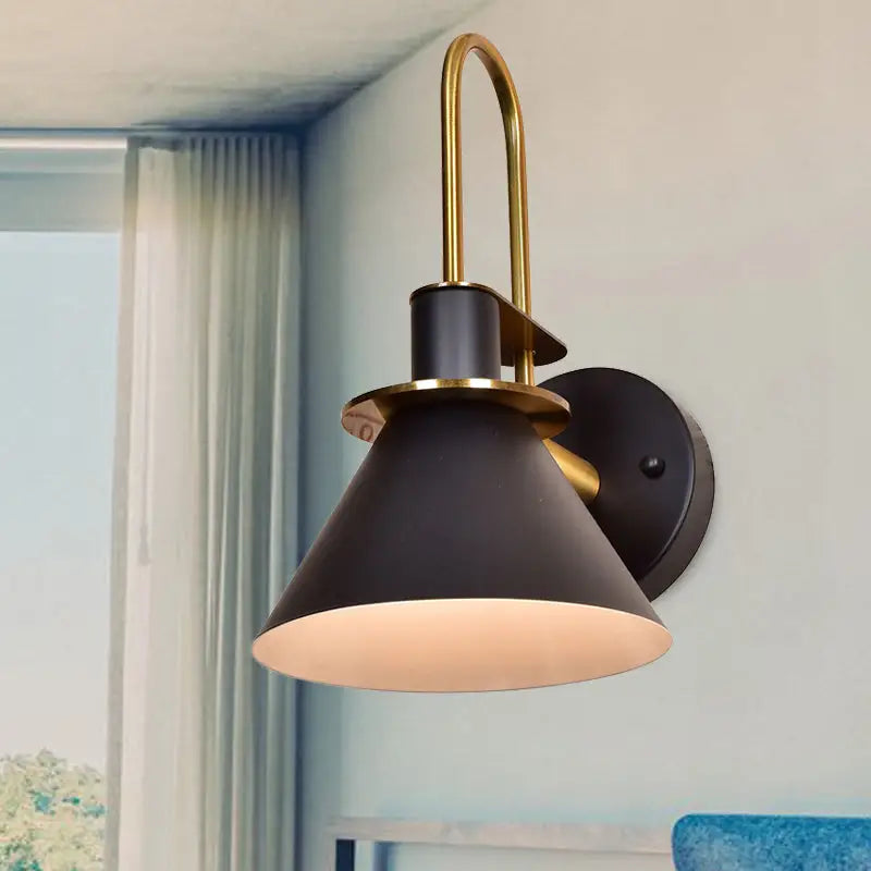 Brass Pyramid Wall Sconce