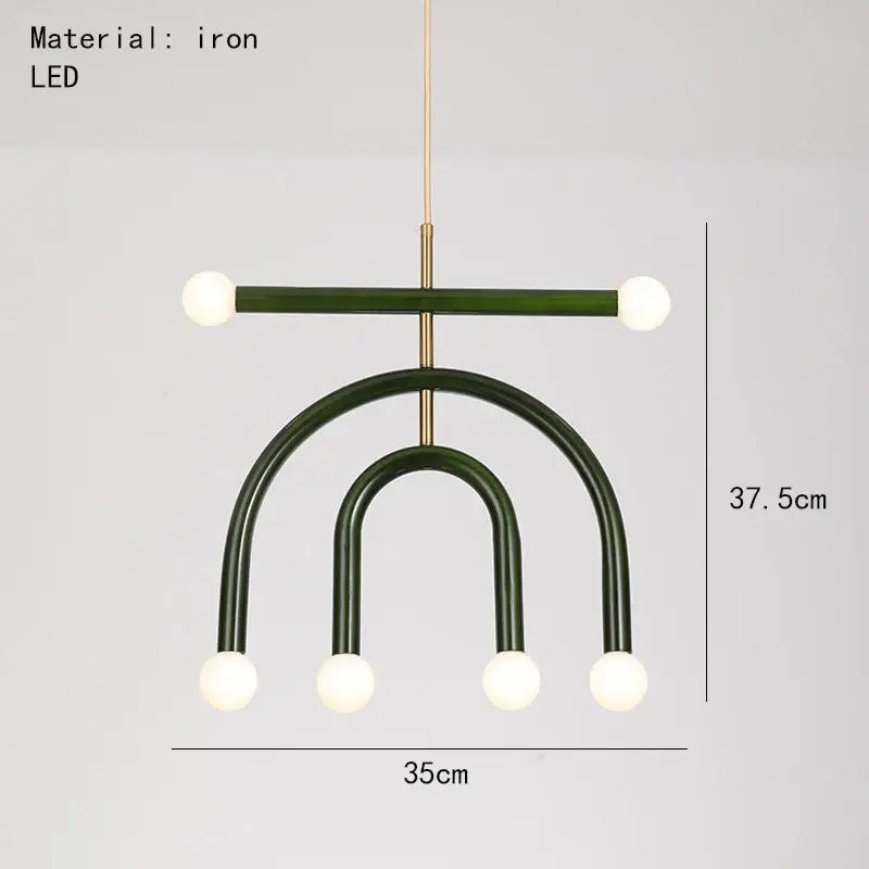 Blue Wood Pendant Lamp