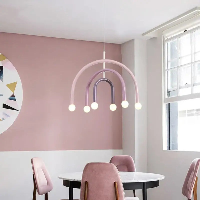 Blue Wood Pendant Lamp