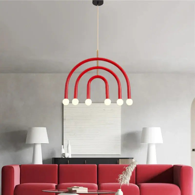 Blue Wood Pendant Lamp