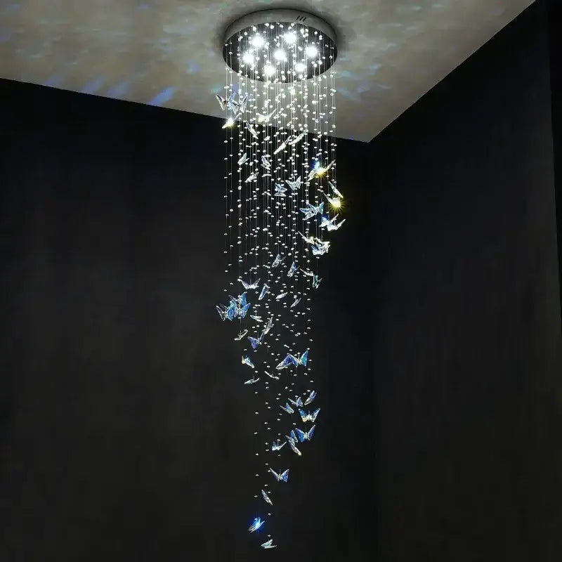 Clear Butterfly Crystal Chandelier