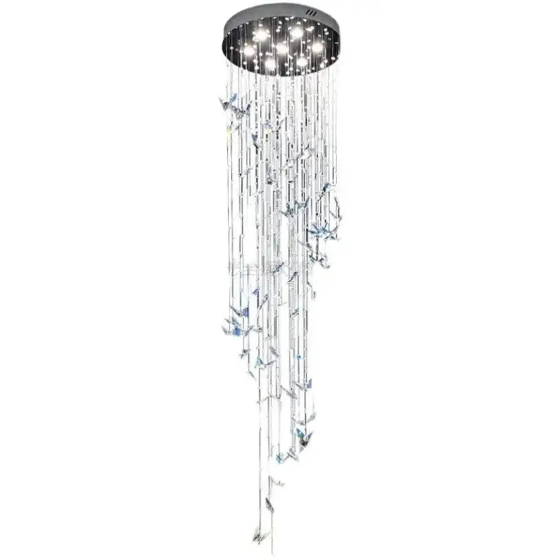 Crystal Butterfly Chandelier with Rotating Design