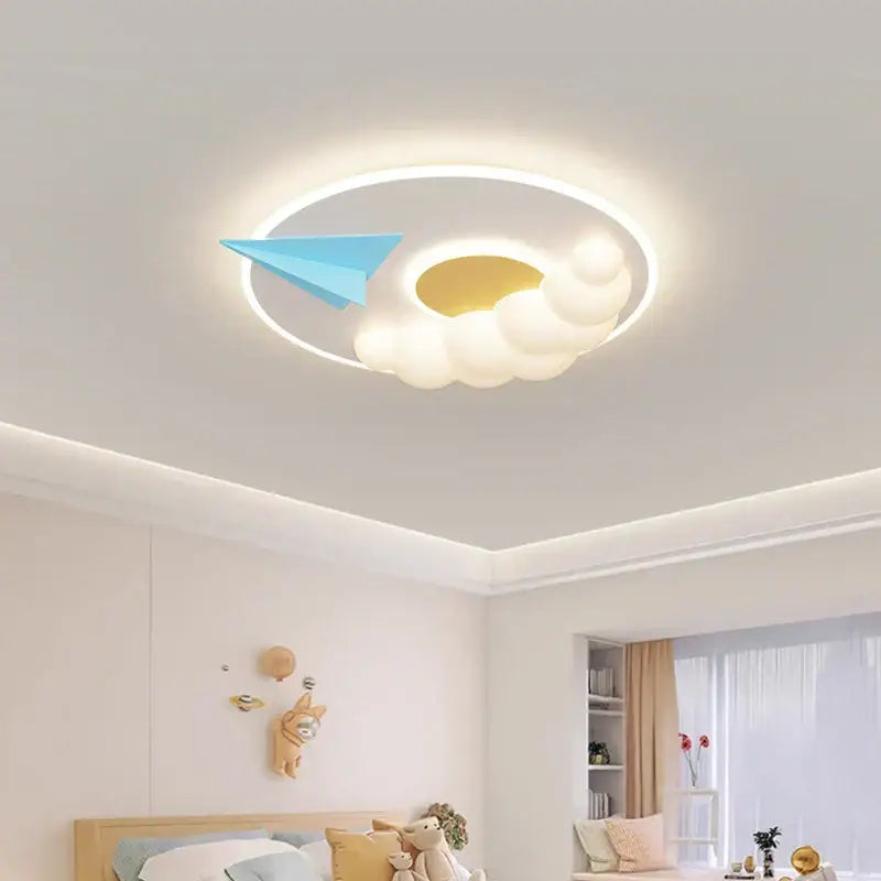 Blue Cloud Airplane Chandelier