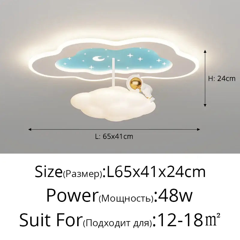 Blue Cloud Airplane Chandelier