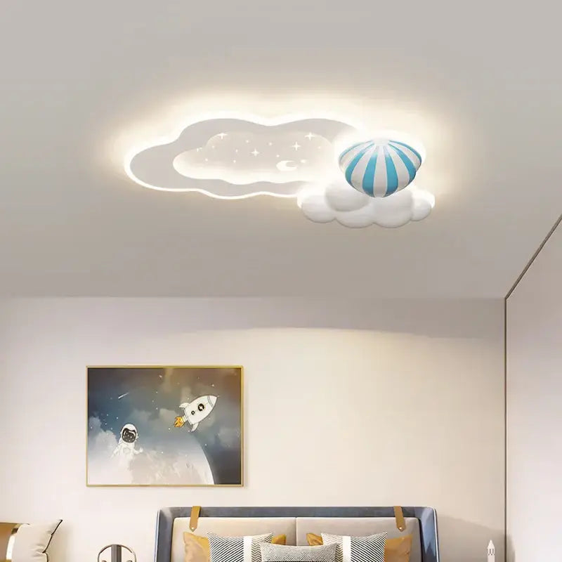 Blue Cloud Airplane Chandelier