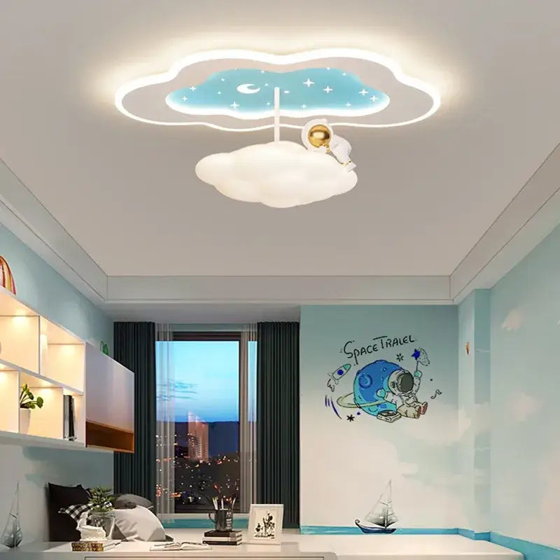 Blue Cloud Airplane Chandelier