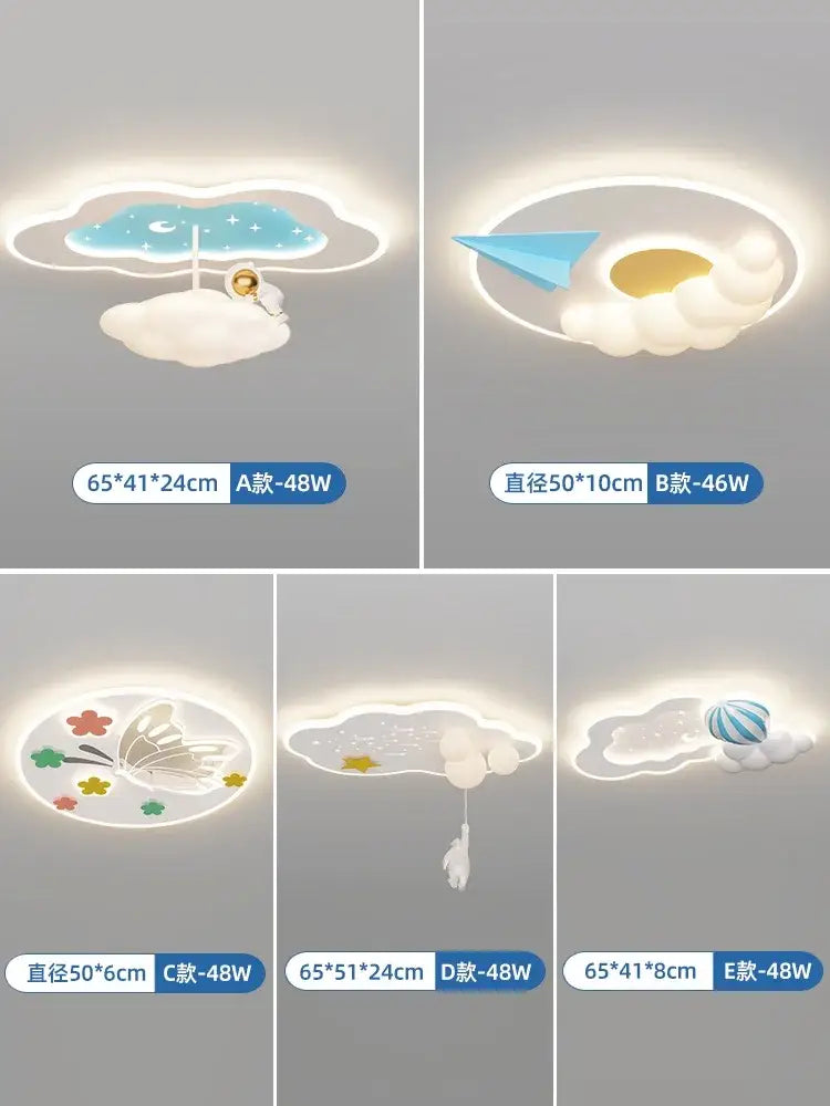 Blue Cloud Airplane Chandelier