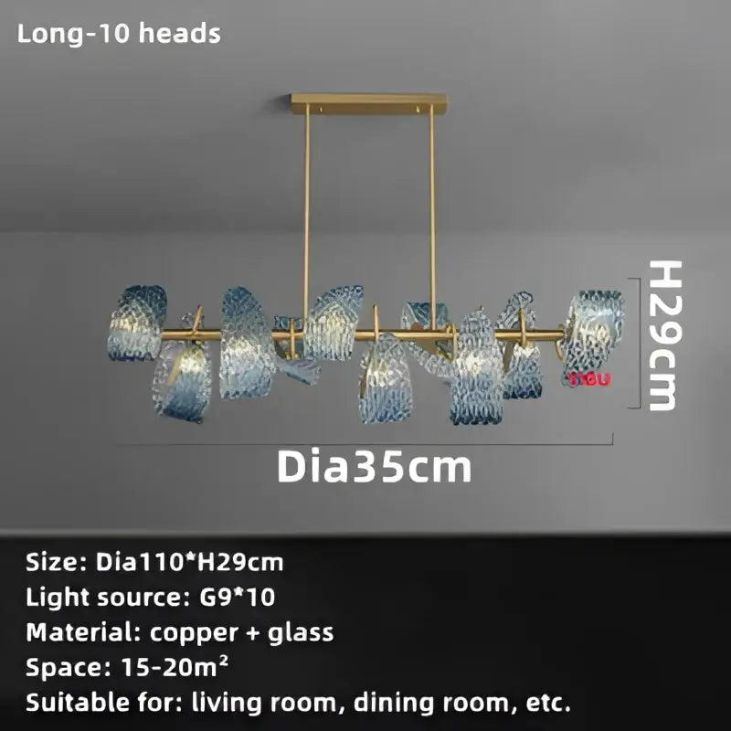 Blue Glass Pendant Lamps