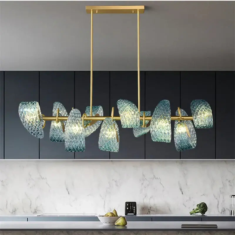 Blue Glass Pendant Lamps