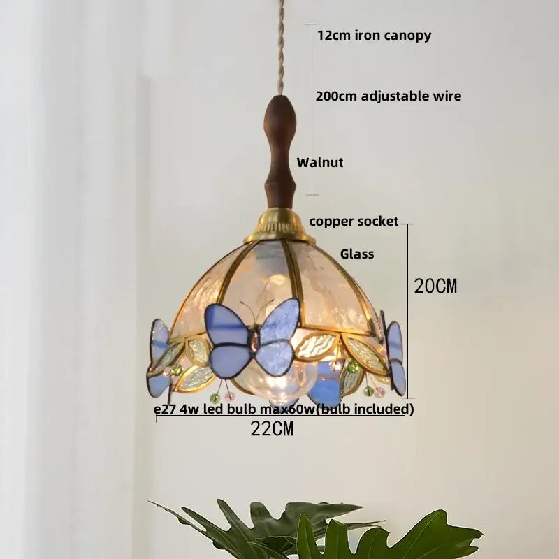 Butterfly Glass Pendant Light