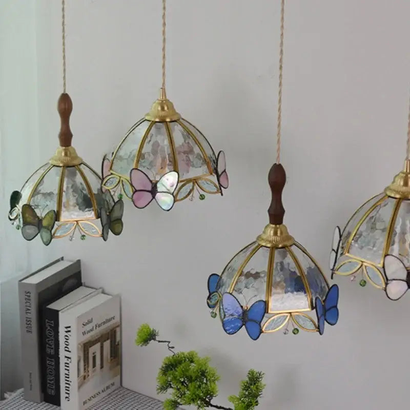 Butterfly Glass Pendant Light
