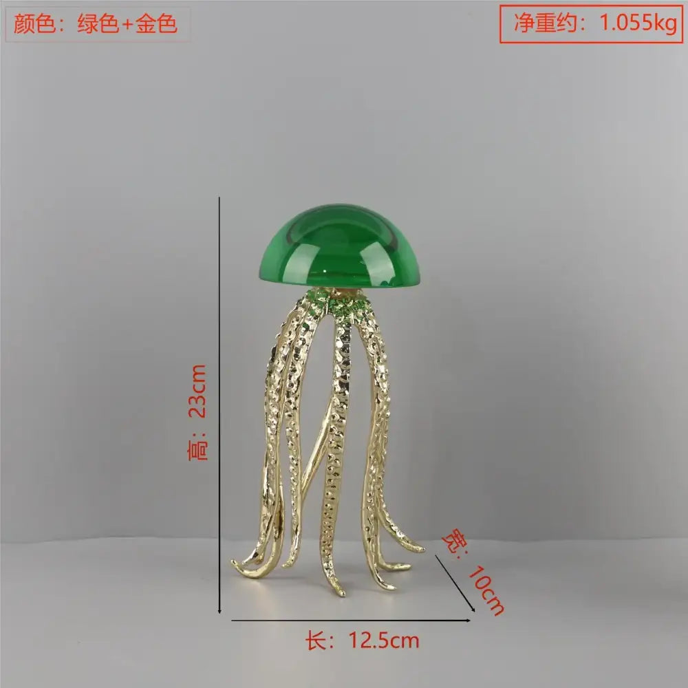Crystal Jellyfish Sculpture Decor