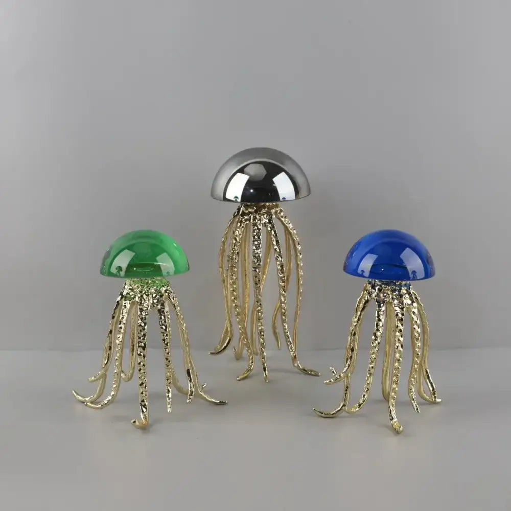 Crystal Jellyfish Sculpture Decor