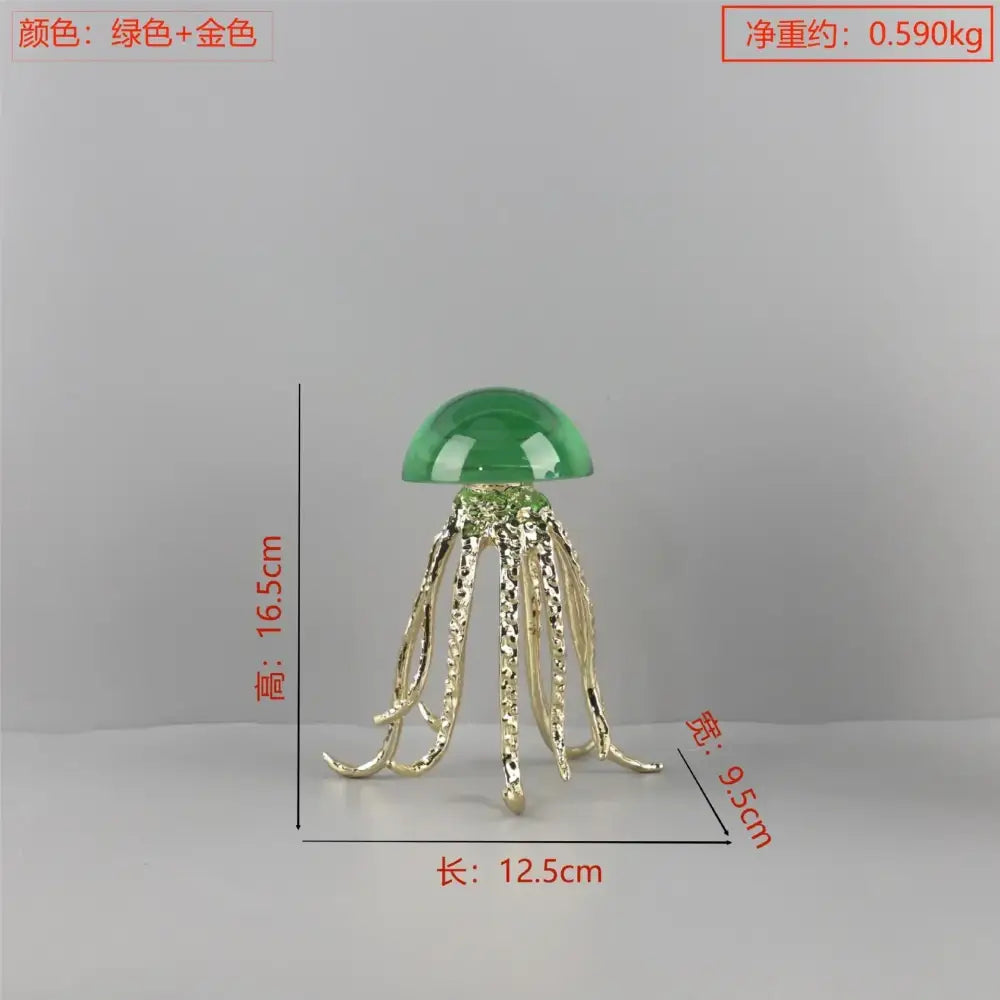 Crystal Jellyfish Sculpture Decor