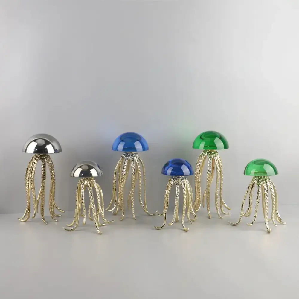 Crystal Jellyfish Sculpture Decor
