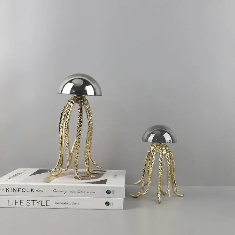 Crystal Jellyfish Sculpture Decor