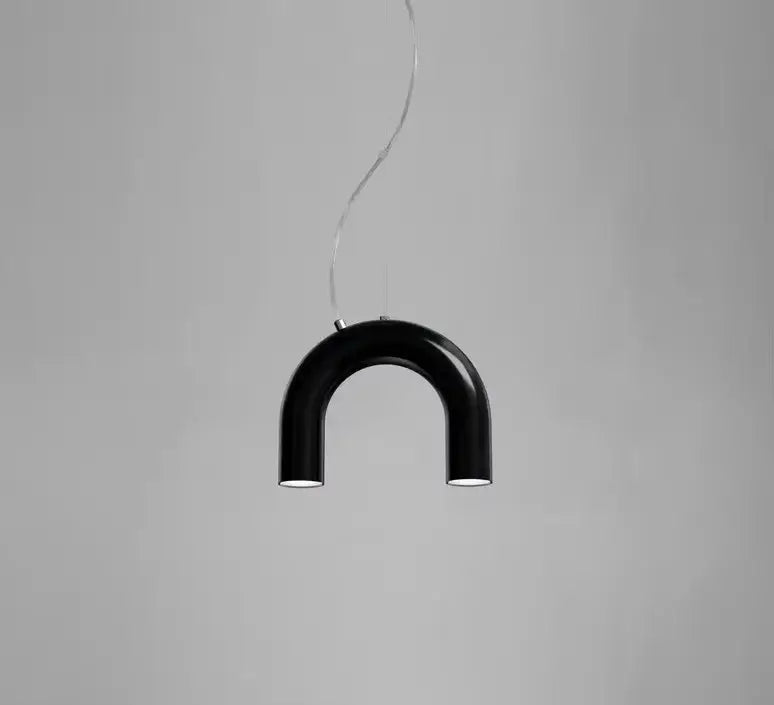 Blue Metal Arch Chandelier