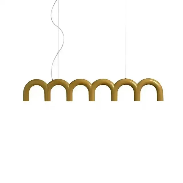 Blue Metal Arch Chandelier