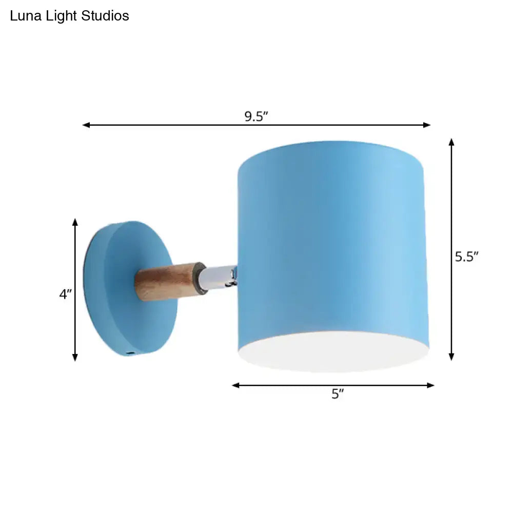 Blue Tubular Wall Sconce