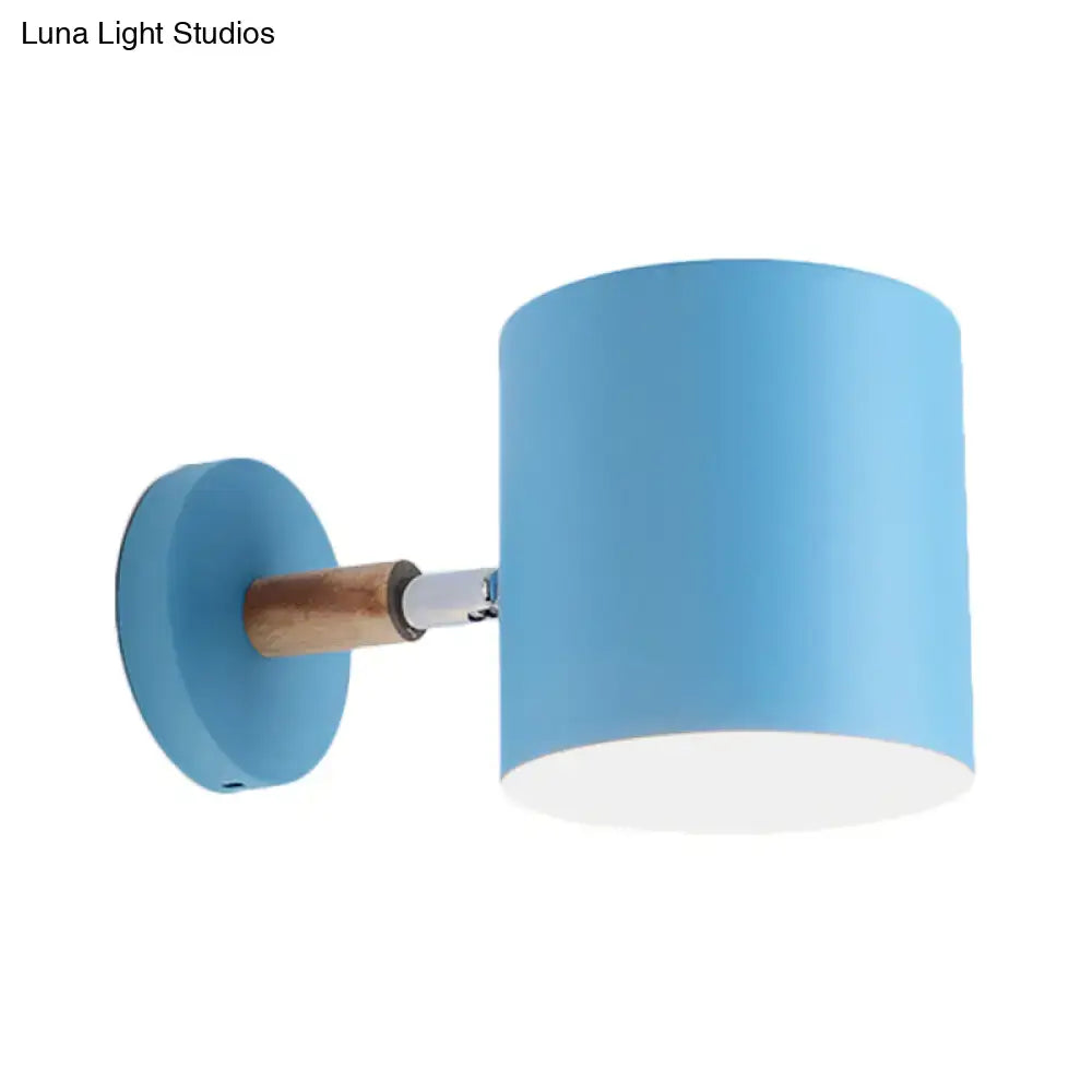 Blue Tubular Wall Sconce