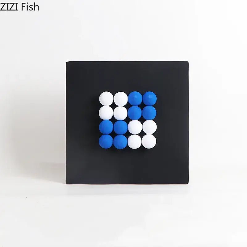 Blue Wood Ball Wall Art