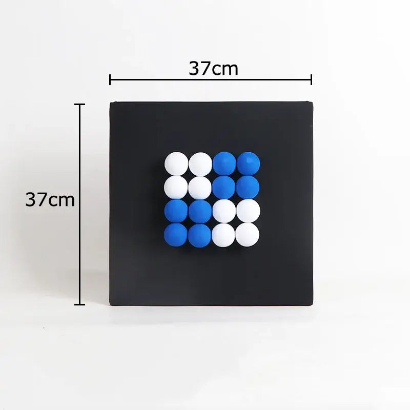Blue Wood Ball Wall Art