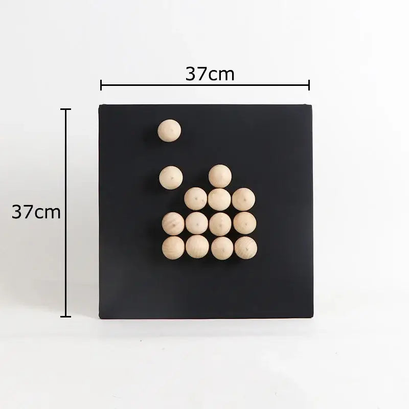 Blue Wood Ball Wall Art