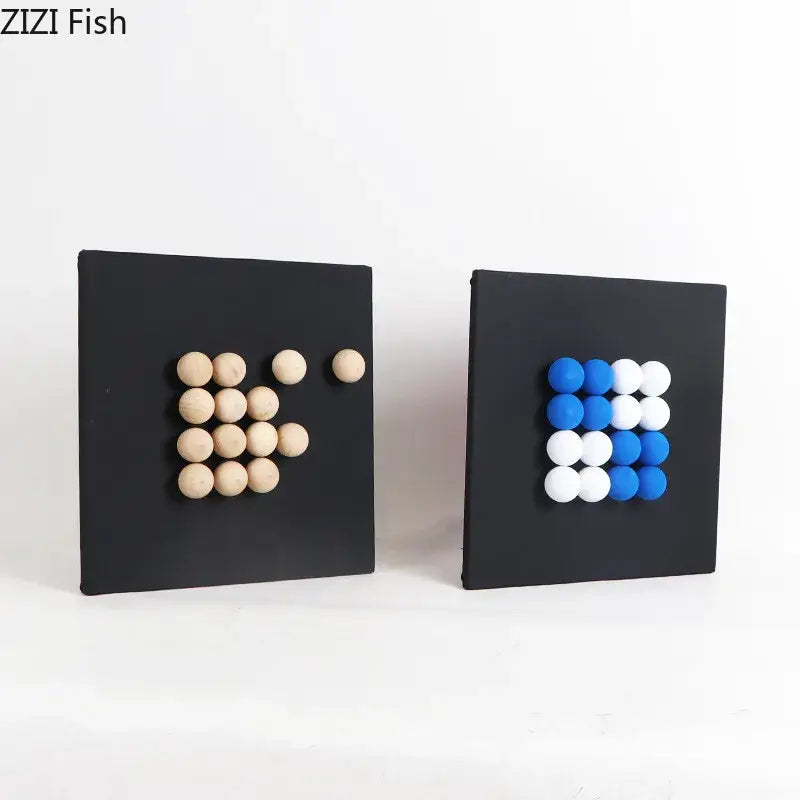 Blue Wood Ball Wall Art