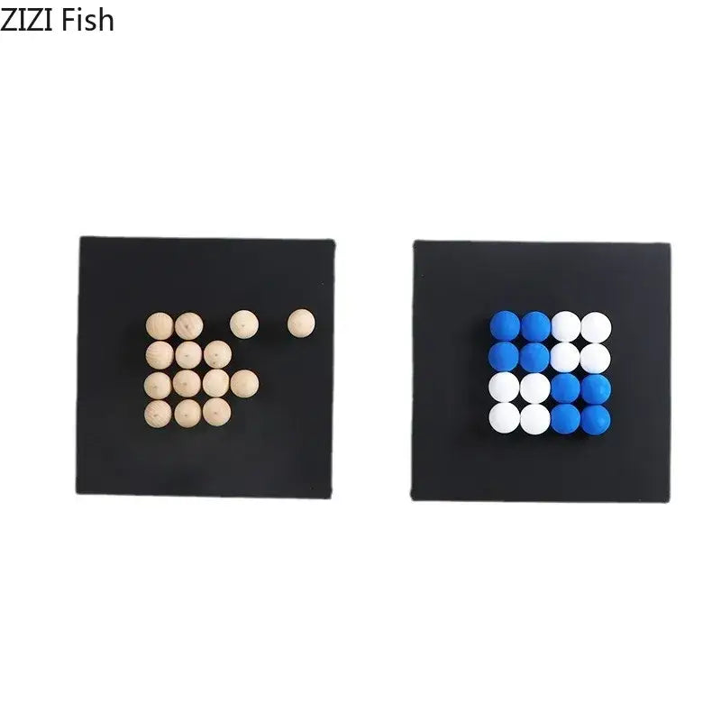 Blue Wood Ball Wall Art