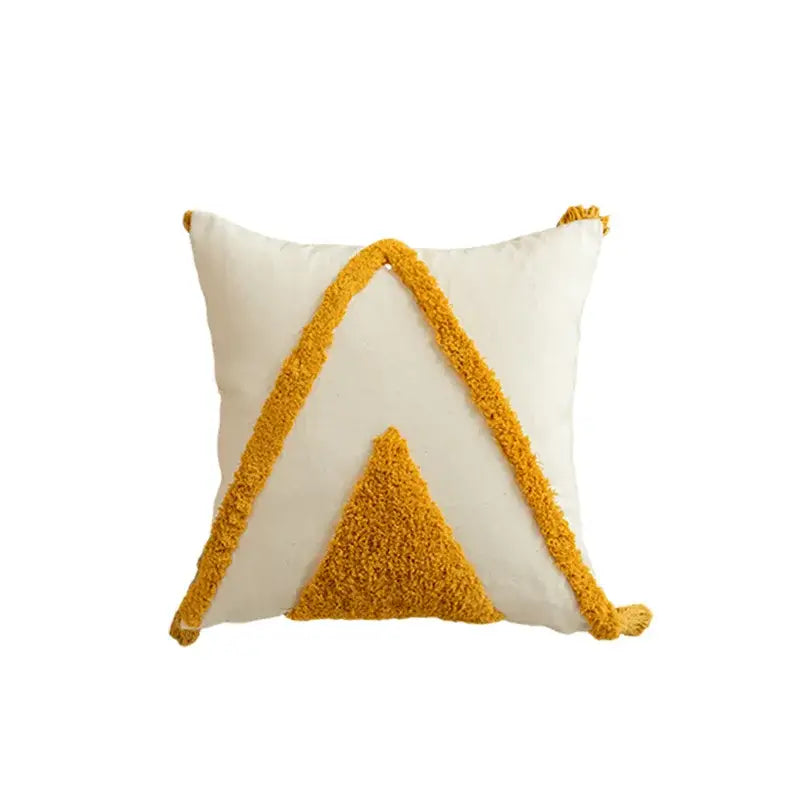Yellow Geometric Cushion Cover