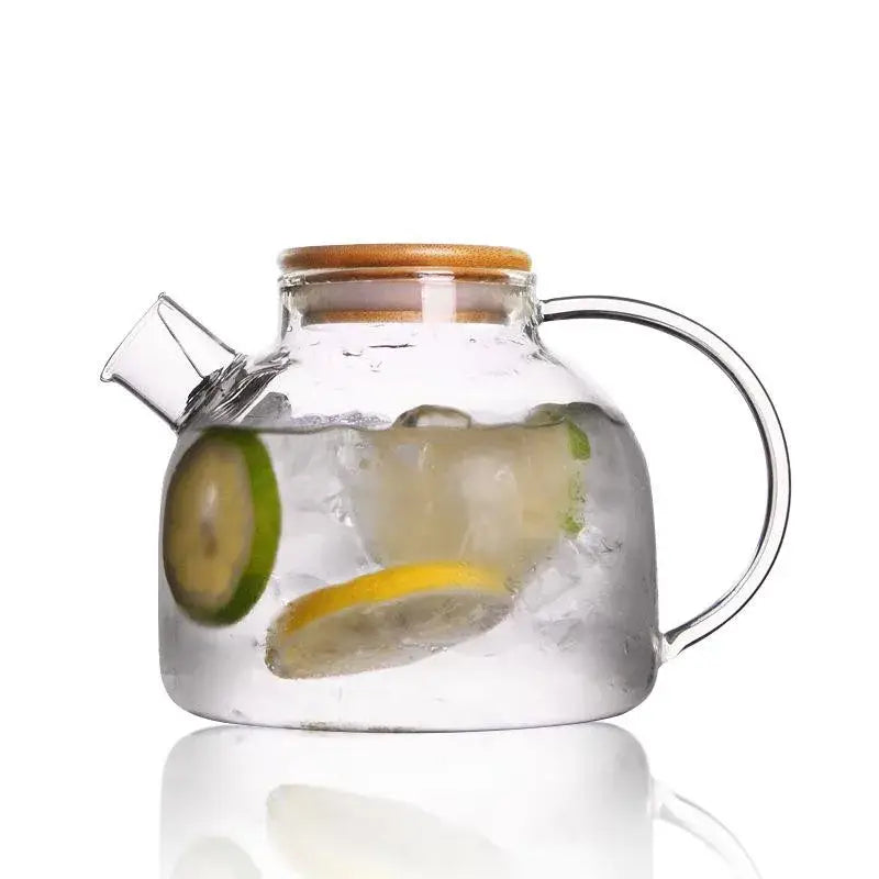 Glass Teapot with Wood Handle