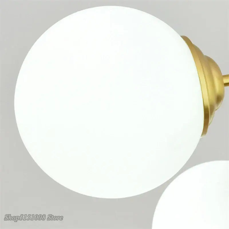 Glass Ball Brass Chandelier