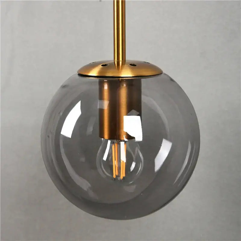 Amber Glass Ball Wall Lamp