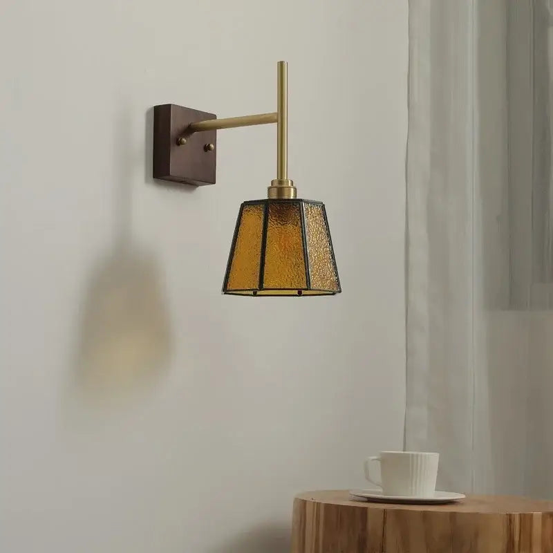 Copper Glass LED Wall Sconce