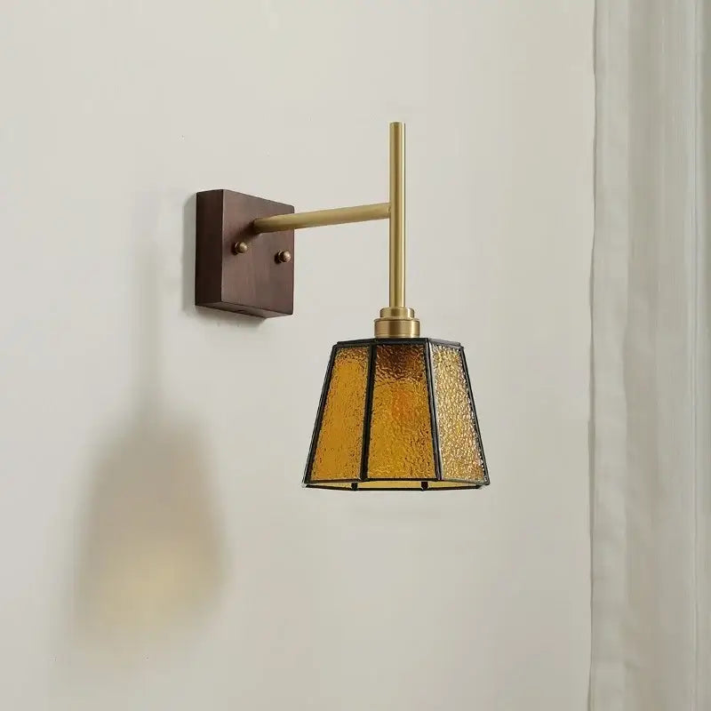 Copper Glass LED Wall Sconce