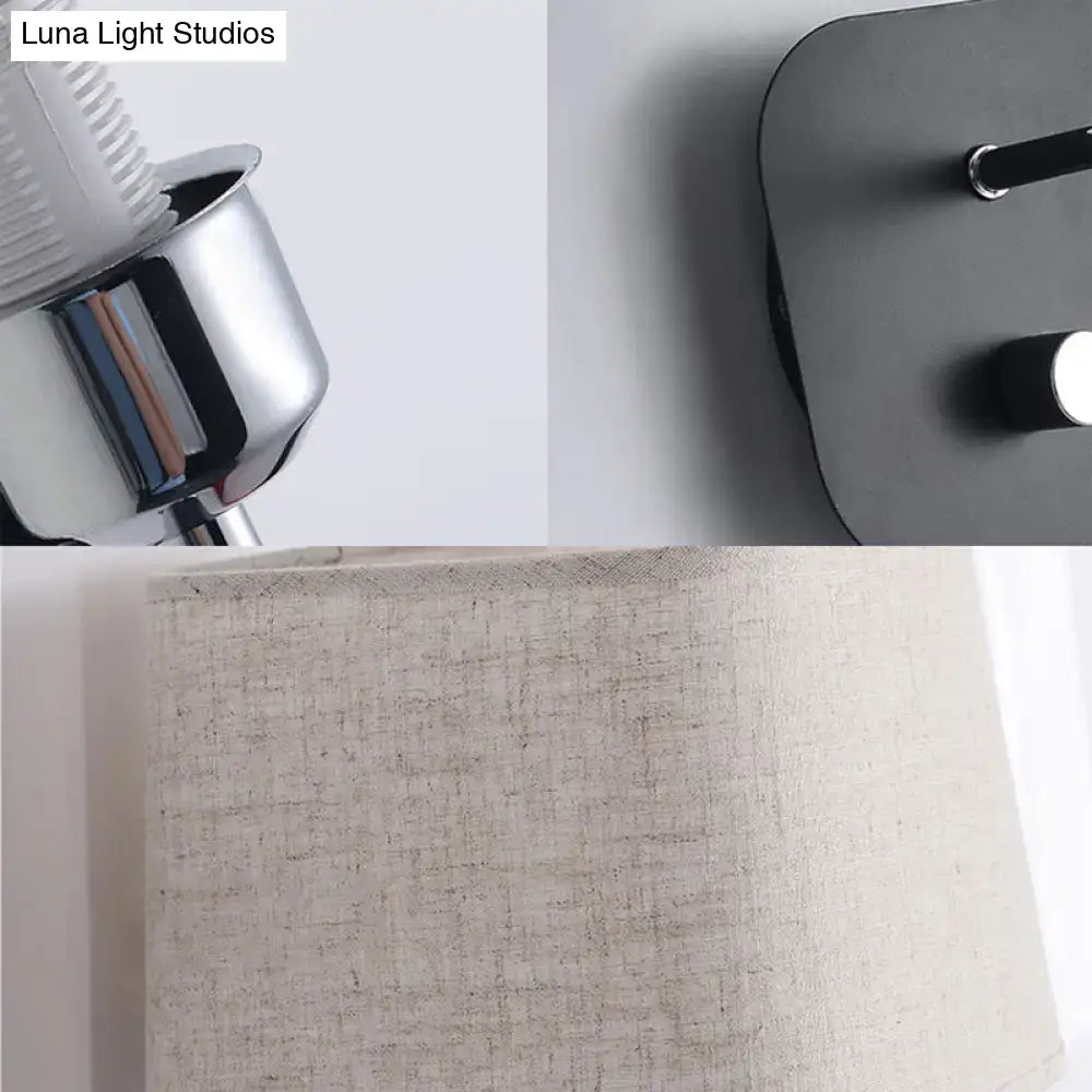 Beige Linen Wall Sconce