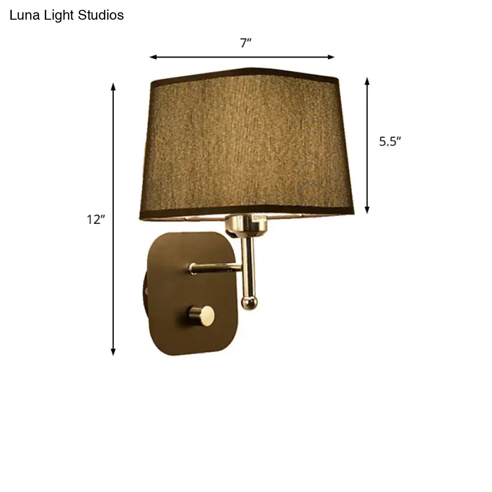 Beige Linen Wall Sconce