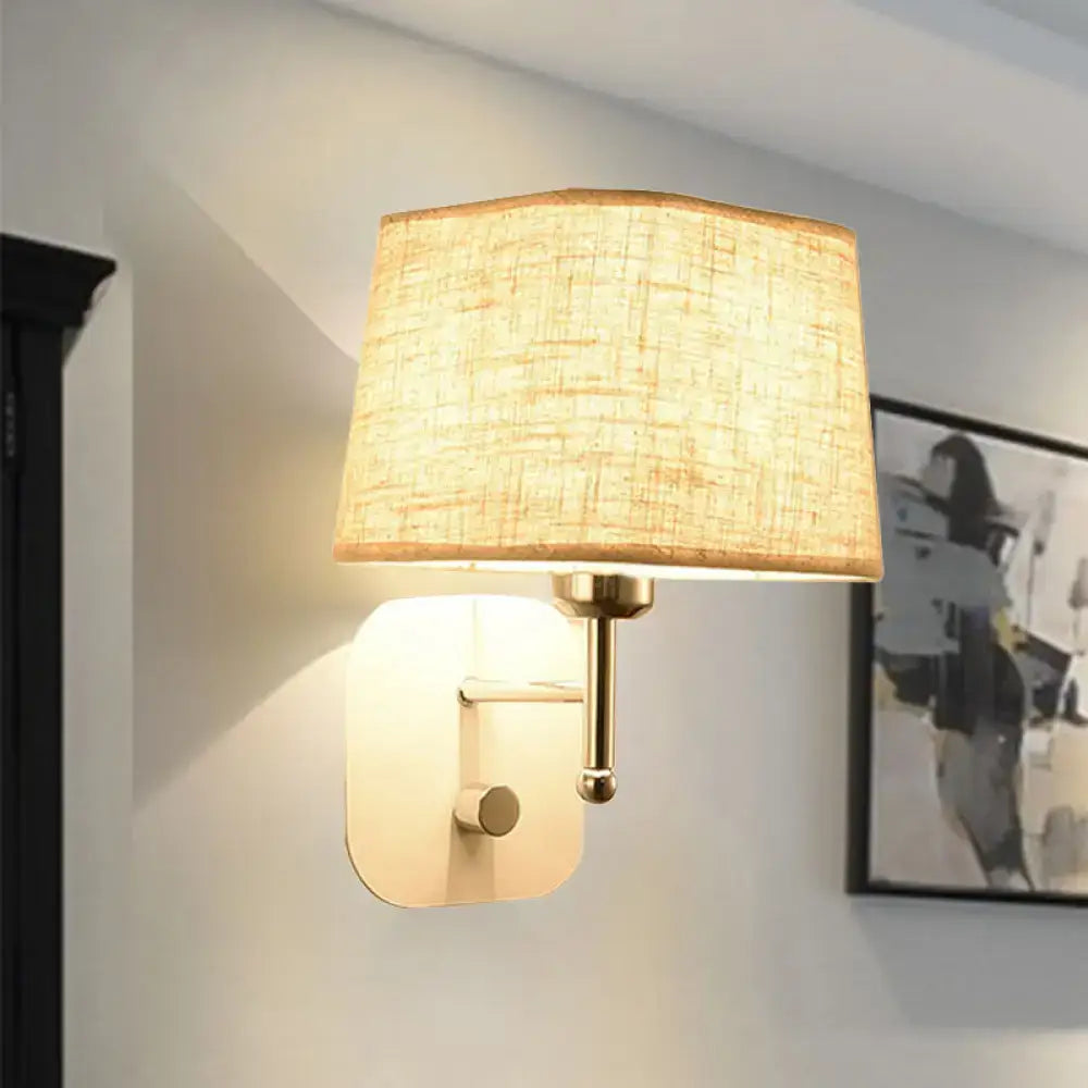 Beige Linen Wall Sconce