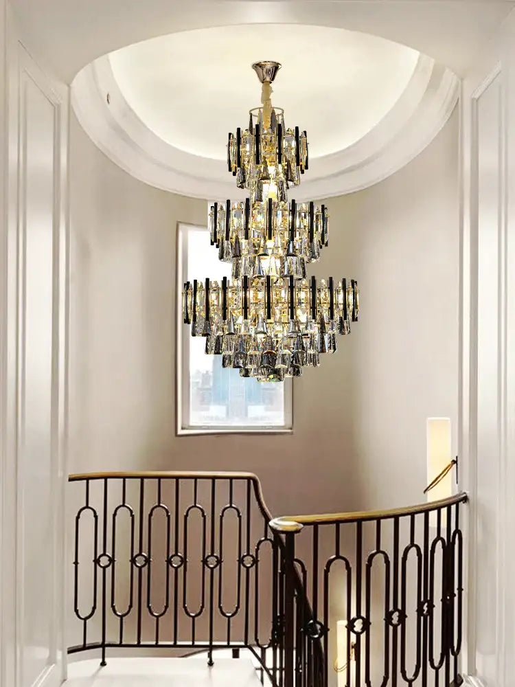 Brass Crystal Villa Chandelier
