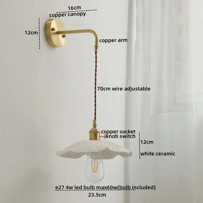Ceramic Copper Wall Sconce