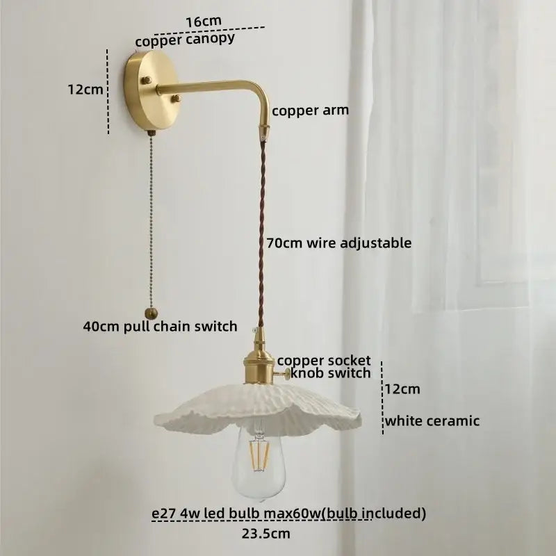Ceramic Copper Wall Sconce