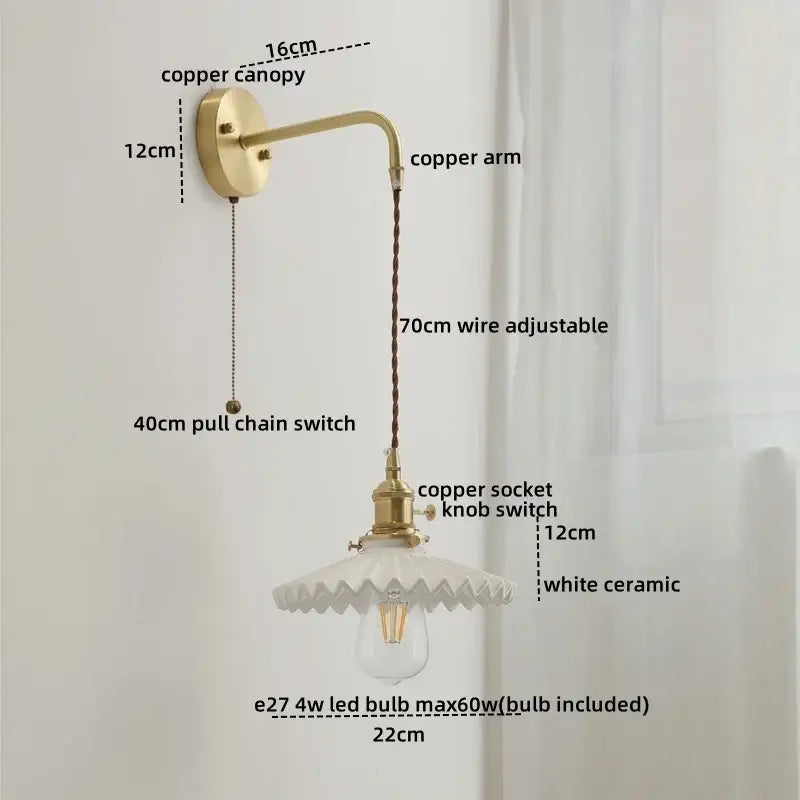 Ceramic Copper Wall Sconce