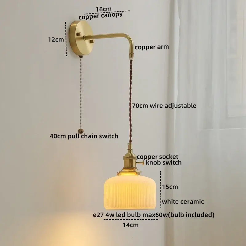 Ceramic Copper Wall Sconce